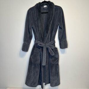 PJ‎ Salvage Robe Waffle Fleece In Grey Luxury Plush Size XS